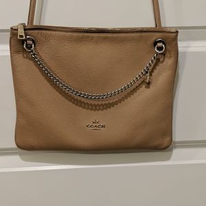 Coach Crossbody Nude with gold chain